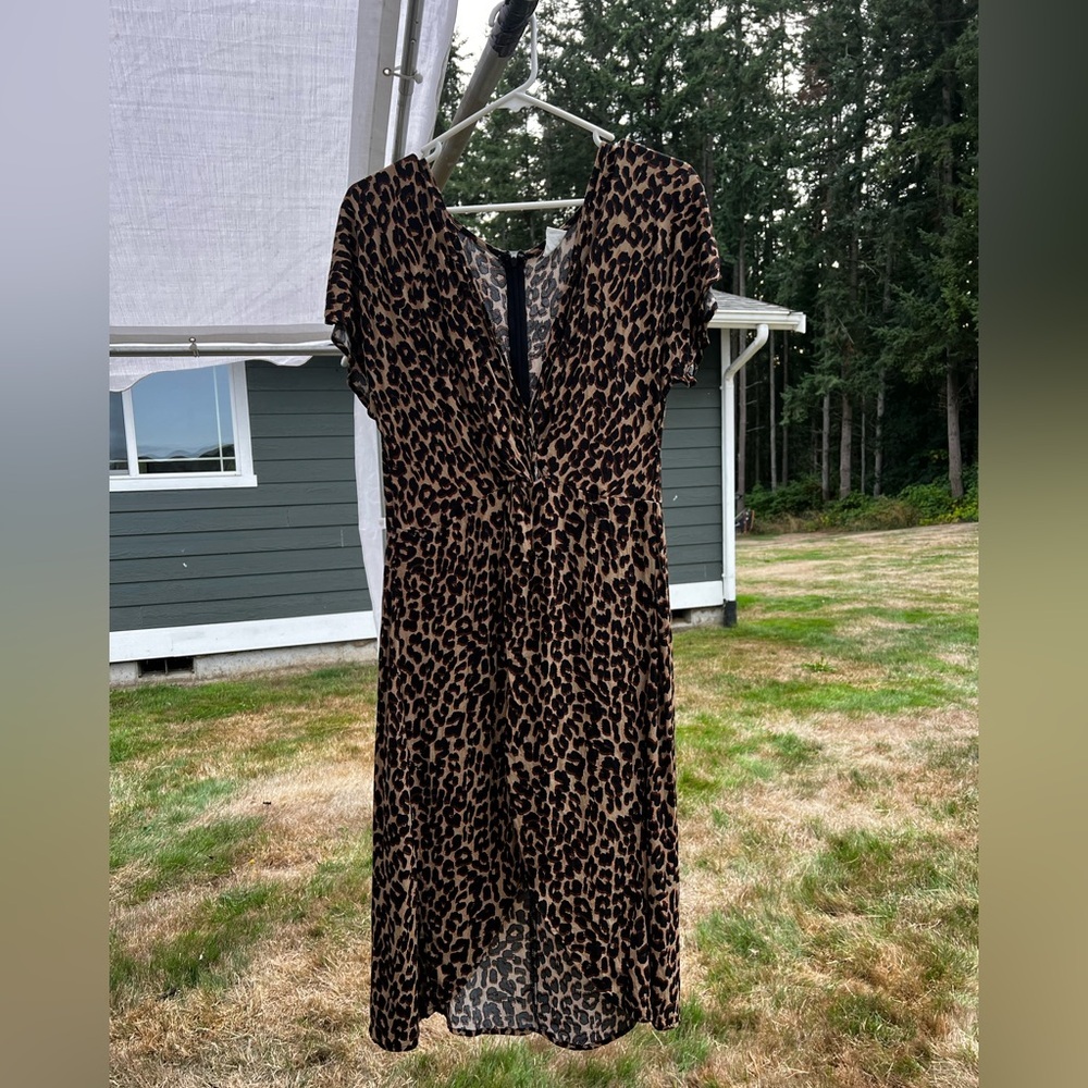 By Together Animal Print Romper/Hi-Low Dress